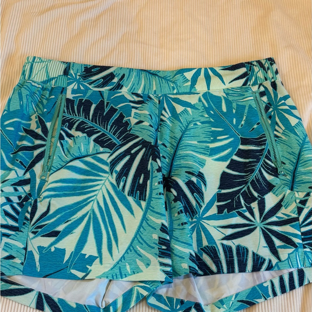 Columbia Blue and Green Athletic Shorts